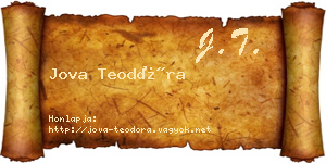 Jova Teodóra névjegykártya